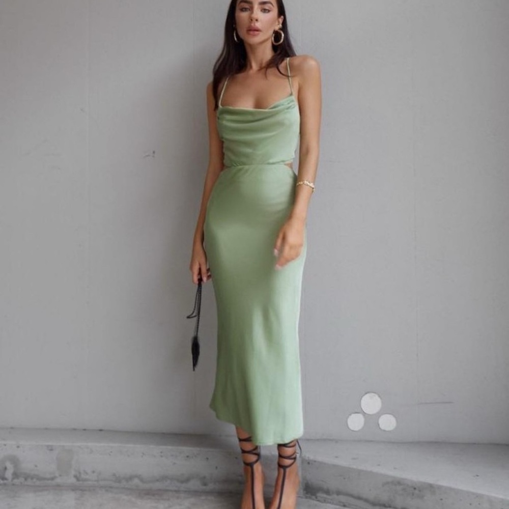 Runaway the Label - Sage - Midi Dress